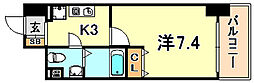 ベルトピア門口 1Kの間取図画像