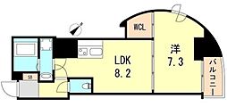 セレニテ神戸元町クレア 1LDKの間取図画像