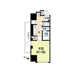 アプリーレ三宮イースト 1Kの間取図画像