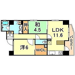 アーバネックス元町通 1SLDKの間取図画像