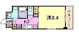 WillDo浜崎通 1Kの間取図画像