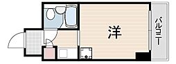 コスモプラザ三宮 ワンルームの間取図画像