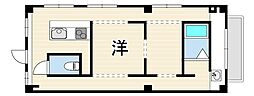 BELLTREE水木通 ワンルームの間取図画像