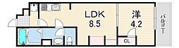 リブリ・中山手 1LDKの間取図画像