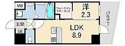 セレニテ西元町アリエ 1LDKの間取図画像
