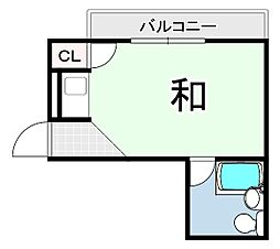 ニューヤングハイツ ワンルームの間取図画像
