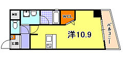 メゾンアイリス ワンルームの間取図画像