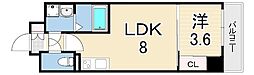 LIVIAZKOBELaMer 1LDKの間取図画像