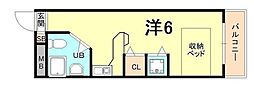 ラ・パルフェ・ド・シェリール ワンルームの間取図画像