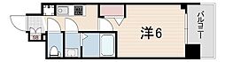 プレサンス神戸マリエント 1Kの間取図画像