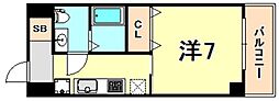 CITYSPIRE新神戸 1Kの間取図画像
