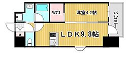 CREATEVIEW三宮磯上公園 1LDKの間取図画像