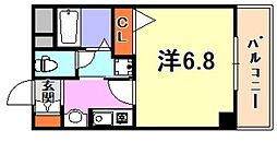 プレサンス神戸みなと元町 1Kの間取図画像