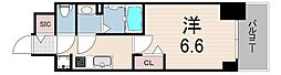 プレサンスハーバーランドアンド・シー 1Kの間取図画像