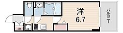 プレサンス神戸セレスティア 1Kの間取図画像