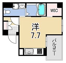 ERCOURT王子公園 ワンルームの間取図画像
