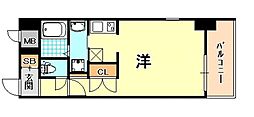 エスライズ新神戸 ワンルームの間取図画像