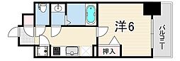 アドバンス神戸セラフィム 1Kの間取図画像