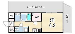 ファーストフィオーレ神戸トランキーロ 1Kの間取図画像