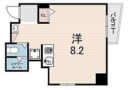 アルテハイム神戸県庁前 ワンルームの間取図画像