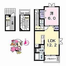 フィオーレNS4-A 1LDKの間取図画像