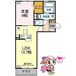 フトゥーロ 1LDKの間取図画像
