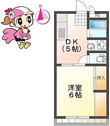 ソラシア1 1DKの間取図画像