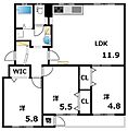 渦森団地15号館4階6.8万円