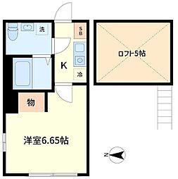 ステラマリスドゥエ 1Kの間取図画像