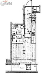 プレミアムキューブ大岡山 1階1Kの間取り