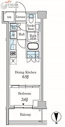 パークアクシス東蒲田 1階1DKの間取り