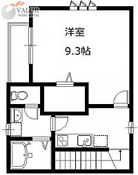 ウイステリア　I 1階1Kの間取り