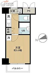 ヴェルステージ大森西 6階1Kの間取り