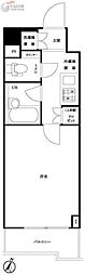 ルーブル大森山王弐番館 6階1Kの間取り