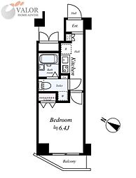ステージグランデ田園調布 3階1Kの間取り