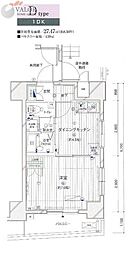 メインステージ川崎VIIアイディアル 8階1DKの間取り