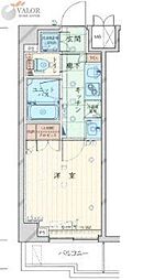 ルーブル多摩川九番館 2階1Kの間取り