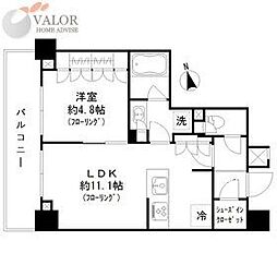 パークリュクス蒲田一丁目 2階1LDKの間取り