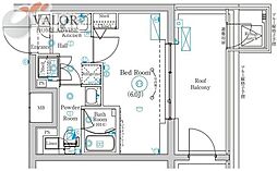 MIND武蔵中原 504 5階1Kの間取り