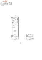 RELUXIA GRANDE 川崎大師公園 1Kの間取図画像