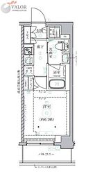 ベルシード川崎大師 1Kの間取図画像