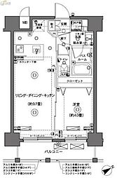 ZOOM横浜 1LDKの間取図画像