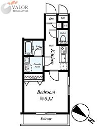 GALICIA下丸子 1Kの間取図画像