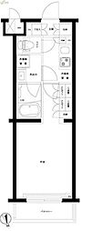ルーブル武蔵中原参番館 1Kの間取図画像