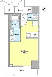 Dormouse和 ワンルームの間取図画像
