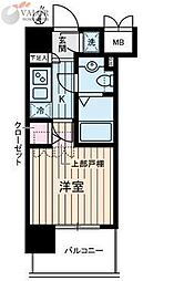 ヴェルステージ川崎 1Kの間取図画像