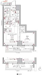 クレイシアIDZ鶴見 1LDKの間取図画像
