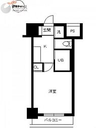 スカイコート大森5 1Kの間取図画像