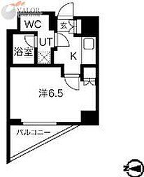 スパシエ川崎ウエスト 1Kの間取図画像