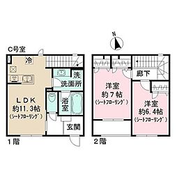 リバーサイドO.M 2LDKの間取図画像